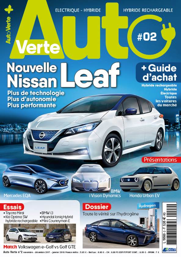 LariviereDiff's tweet photo. Auto Verte, le trimestriel 100% véhicules électriques & hybrides présente la nvelle #NissanLeaf ds son N°2. Dès le 18/10 en linéaire. https://t.co/Q7PzG6cII7