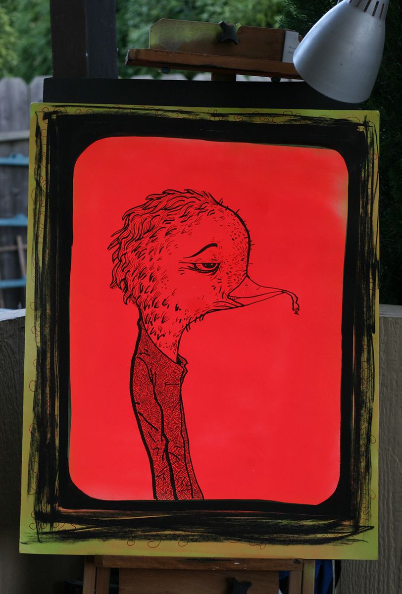 deluxepaint's tweet photo. civciv | 2011 | Cemre Ozkurt

#Chick #chicken #abstract #sketch #painting  #cartoon #humor https://t.co/LD79gHhfDT