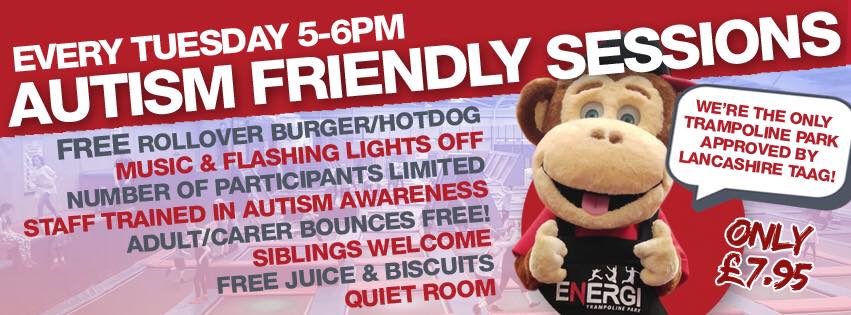 Try our #Autism Friendly session from 5pm today
We turn off the music and flashing lights, have specialist staff on duty and carers go FREE😄