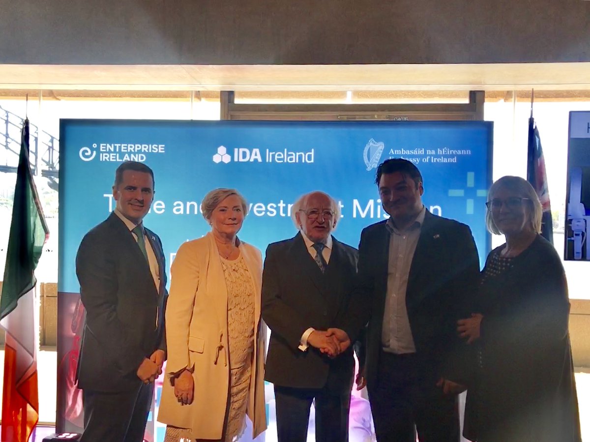 oisinkim's tweet image. Proud to meet @PresidentIRL &amp;amp; Sabina Higgins in Sydney with @IDAIRELAND CEO @MartinDShanahan and @Entirl CEO @JulieSinnamon #IrishAdvantage