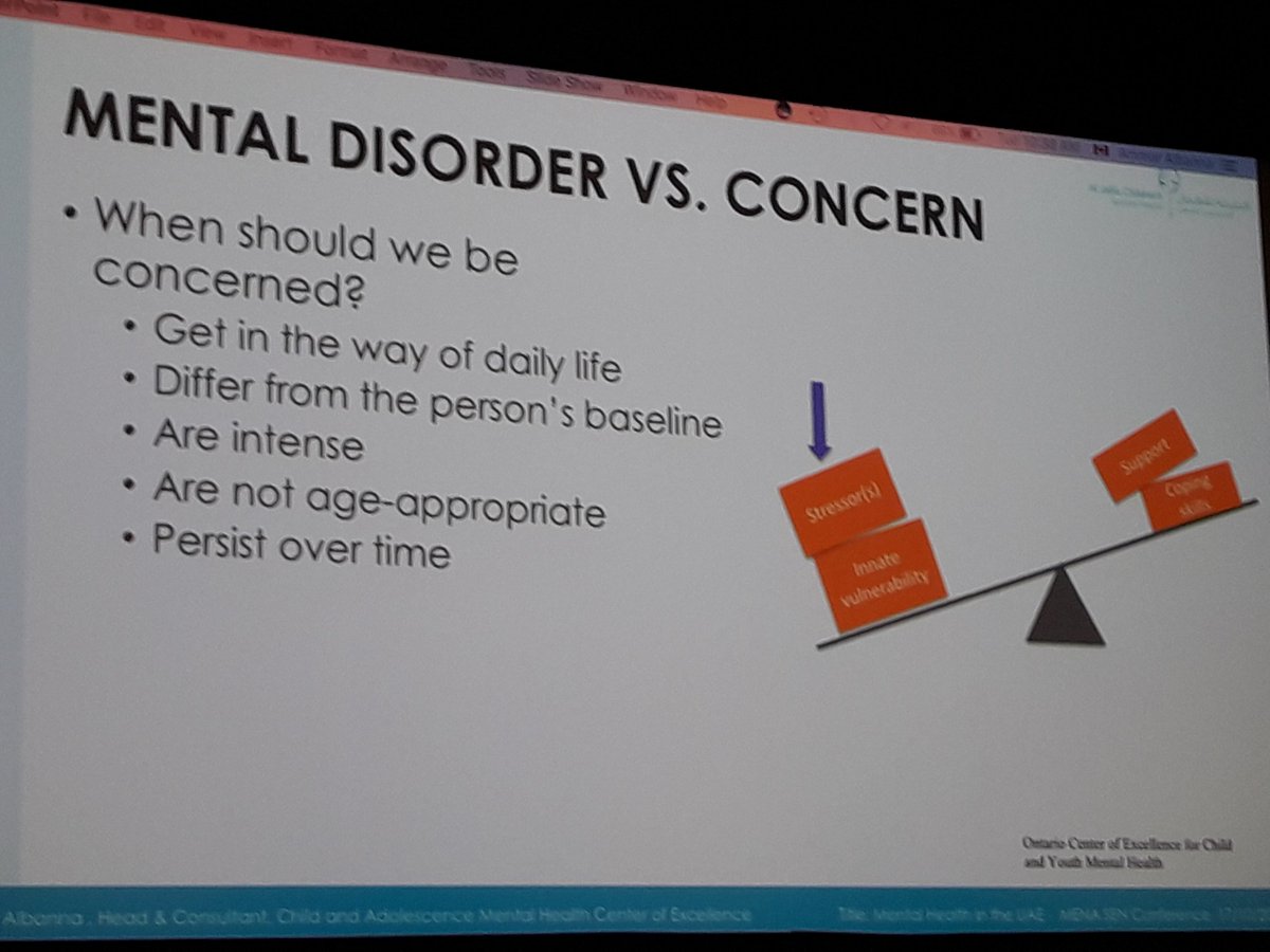 raegreen70's tweet photo. @dubai_senco @aljalilauae @KHDA Dr Albanna's message- mental health is everyones business, understanding when to be concerned #MENASEN https://t.co/lXrBxqWWm9