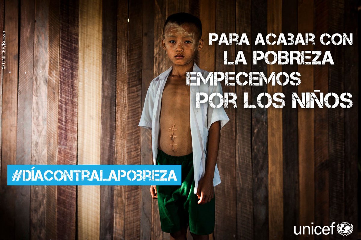 unicef_es's tweet photo. #17Oct: Los que más sufren la desigualdad son los niños. Para erradicar la pobreza, empezamos luchando contra la pobreza infantil https://t.co/DcosG0DcGd