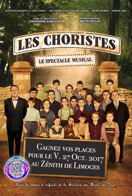 Pour vous qualifier pour le tirage au sort de vendredi concernant les 2 invit' <a href="/LesChoristesOff/">Les Choristes 🎼👫</a> à #Limoges restez à l'écoute de <a href="/radioopenfm/">Radio Open Fm 97.9</a>