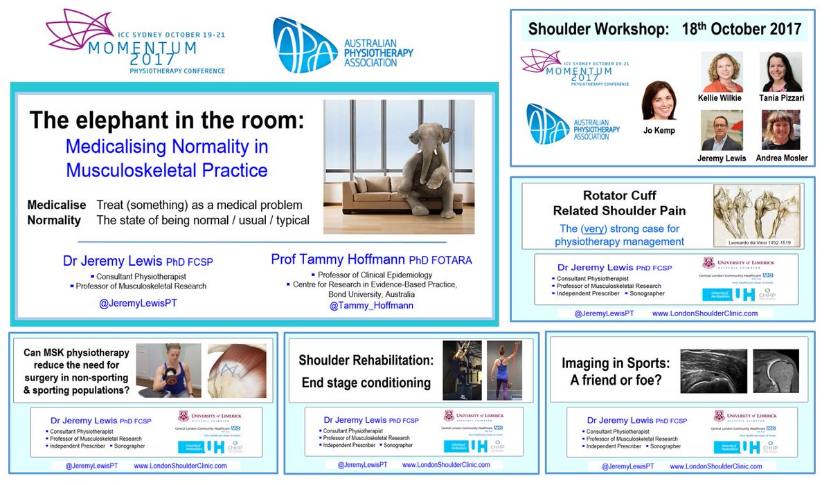 JeremyLewisPT's tweet photo. Busy week ahead Be a great week of learning &amp; sharing @APAConference @JoanneLKemp @Tammy_Hoffmann @ekstokes @PeteOSullivanPT @DrTaniaPizzari https://t.co/m84GPqNuAM