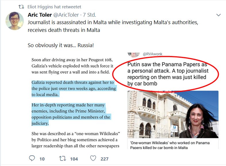 MichaKobs's tweet photo. #Gladio B #Assassinates #Malta #Journalist #DaphneGalizia Yet, the propagandists are out to tell you "Putin did it". https://t.co/0BJksWz71h