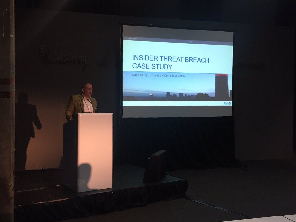EvntMecs's tweet photo. Insider Threat Breach (case study) - when the threat comes from within your company - Steve Marshall @RiskX_UK #CyberCon2017 https://t.co/l9iI4ZBvay