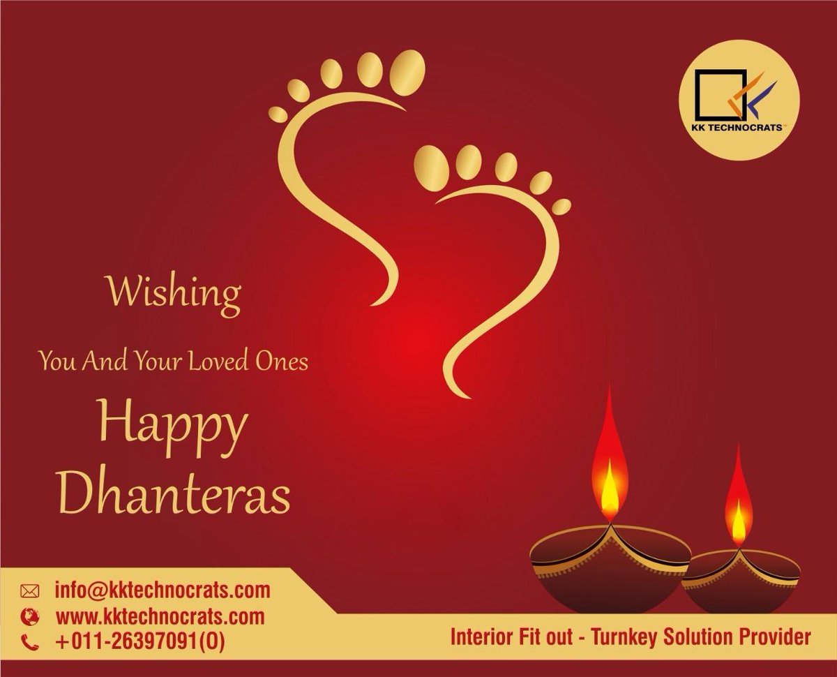 TechnocratsKk's tweet photo. May Goddess Laxmi bless you, your loved ones and your business to do well like the enduring charms of gold and diamonds...Happy Dhanteras .. https://t.co/hMl2lso4zO
