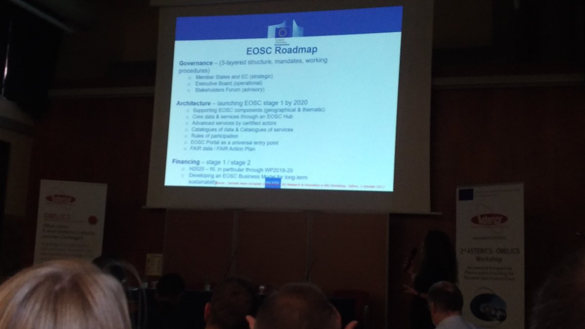asterics2020's tweet photo. Defining the road towards the development of #EOSC governance, financing and architecture at #AOWS2017 https://t.co/Kt7yqspsOy