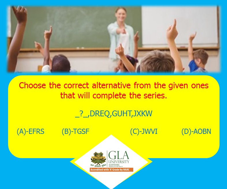 GLA_Mathura's tweet photo. #GLAUniversity #Riddle #Puzzle #LetterPuzzle #IQTest https://t.co/lYtqySUt64