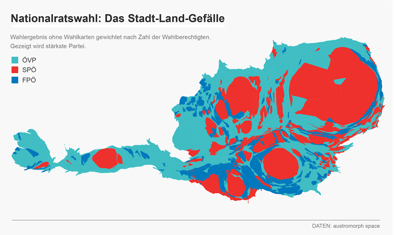 austromorph's tweet photo. The #austromorph #nrw17 election #map is featured in @derStandardat #dataviz analysis by @gerald_gartner and @fin https://t.co/Iht3Vz842D https://t.co/1bQMUNcRWL