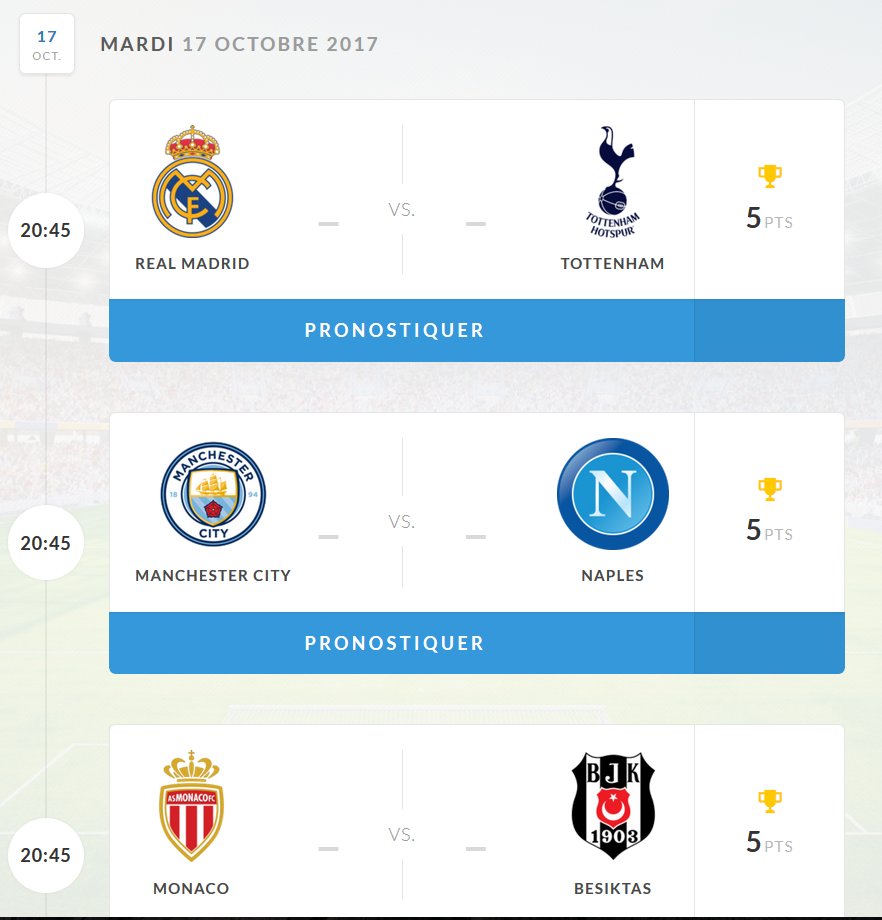Mediapronos's tweet photo. Voici les matchs du jour au #concoursMP #PRONOSTIKOR !
Bonne chance à tous ! #teamParieur #TeamMediaPronos https://t.co/uzFUoLxVaK