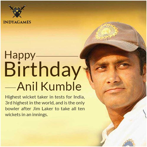 Happy birthday Anil Kumble!!    