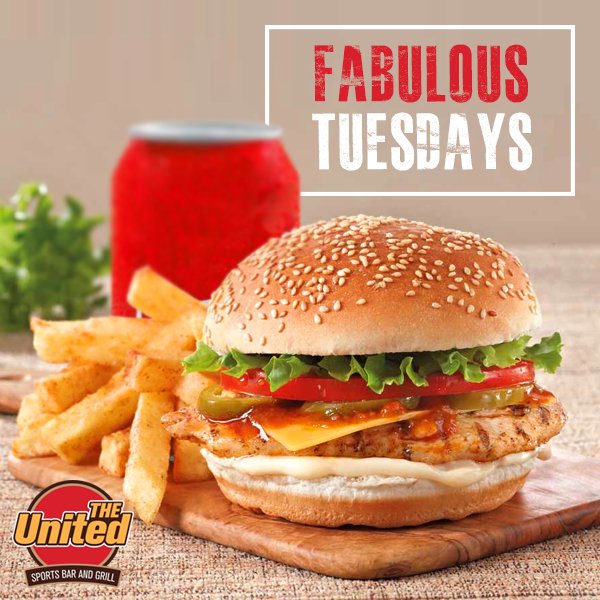 UNITEDBar's tweet photo. Yummy food at half the price makes any Tuesday fabulous. #TuesdayThoughts #TastyTuesday https://t.co/9WjHoZClFO
