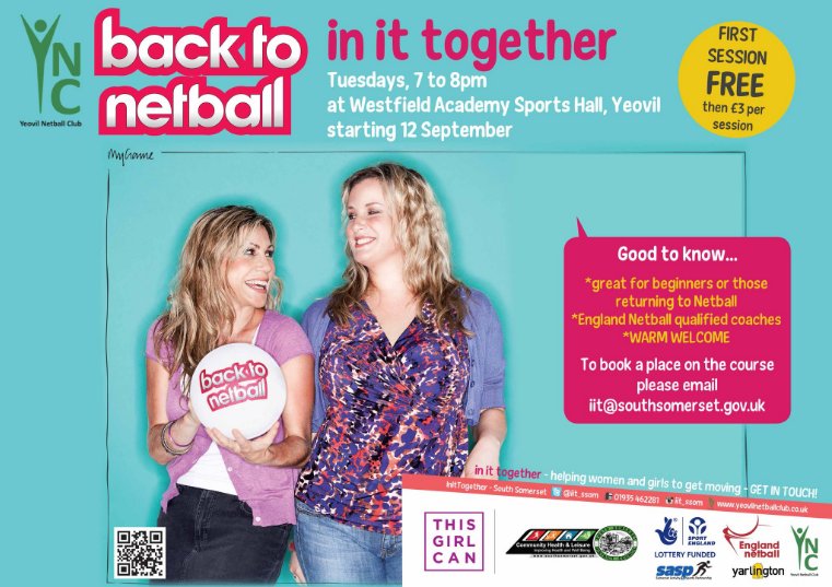 NetballSomerset's tweet photo. Tuesdays are packed full of Netball activity! Fancy a slower version of the game? Try Walking Netball. Fancy being coached some netball skills and fun match play? Try Back to Netball. https://t.co/zLI056JxCV