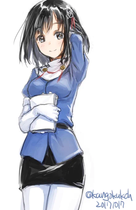 #艦これ版深夜の真剣お絵描き60分一本勝負
#艦これ版真剣お絵描き60分一本勝負_20171017
#羽黒 