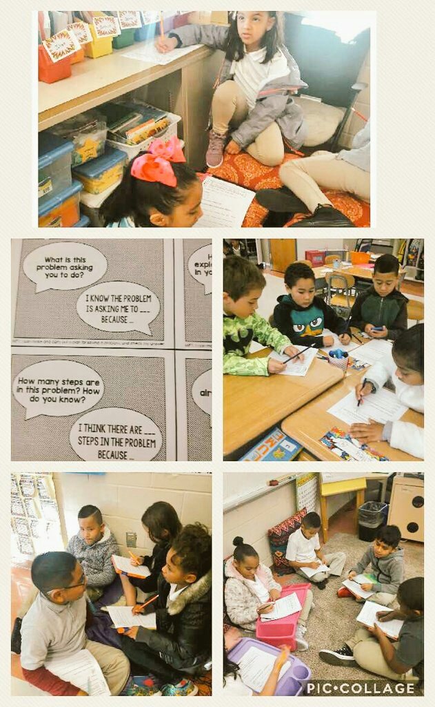 asantos224's tweet photo. Ss working on solving an open response. #problemsolving #perseverance #modelwithmathematics @BethBehnken https://t.co/RiMC2QqOtF