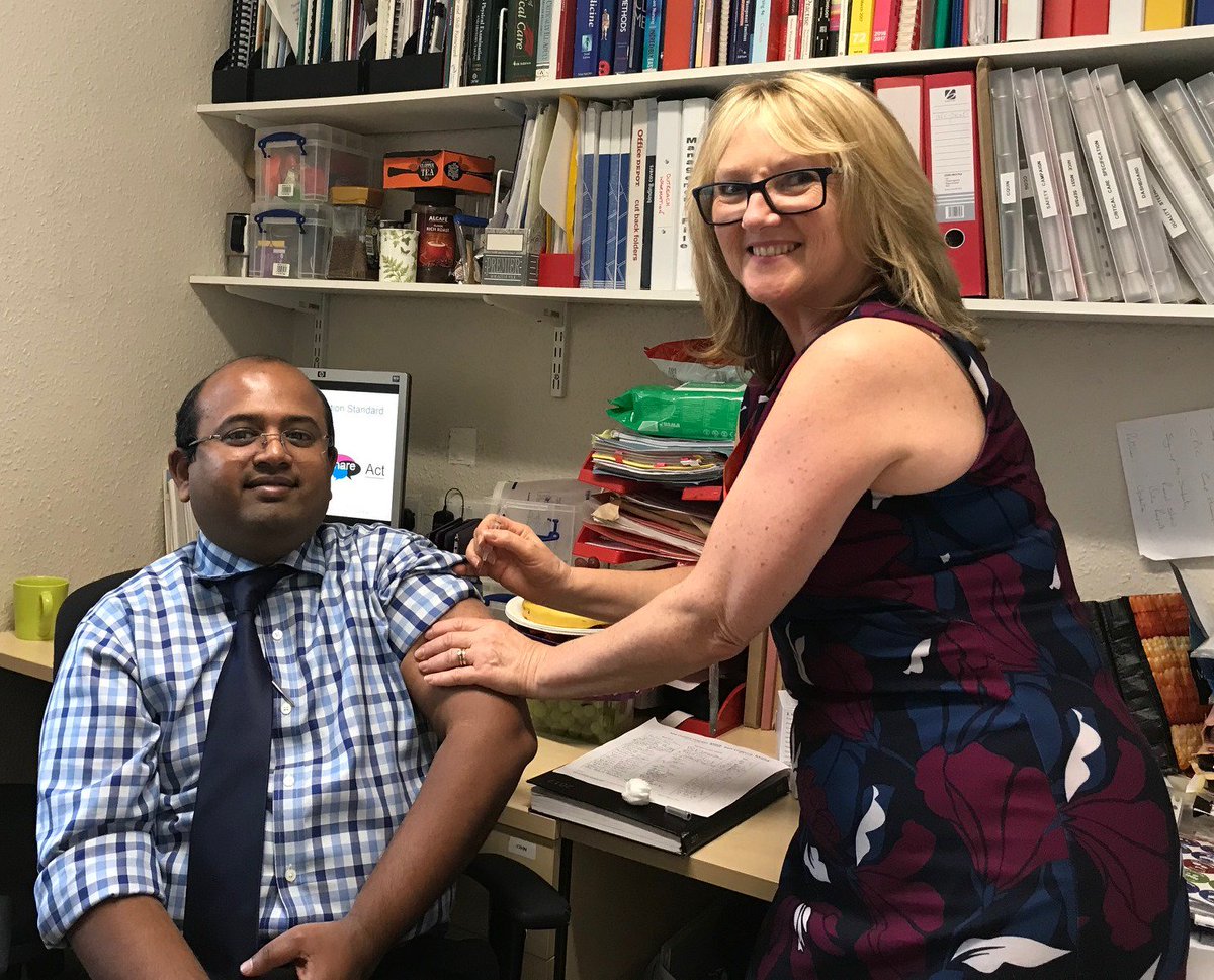 EastCheshireNHS's tweet photo. Trust staff - this year's flu campaign is now live! Don't delay having your jab - see Staff Matters for details of your nearest vaccinator! https://t.co/nGJa174fWz