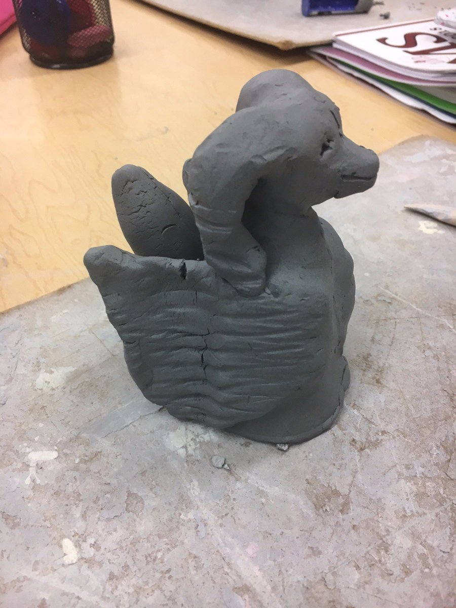 CassanoSMSart's tweet photo. Sculpted clay bells are in the works for 7th grade.  Stay tuned for glazing and firing. #ScarsdaleMSPride #ArtisticTuesday https://t.co/AtQT8RYNvz