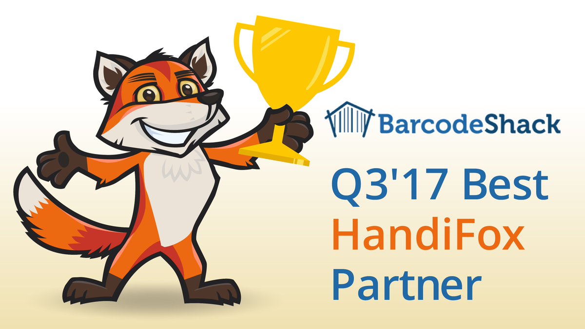 HandiFoxUS's tweet photo. Meet Q3'17 Best HandiFox Partner - Bob Hogan at @BarcodeShack. Hear what Bob has to say about the #HandiFox app https://t.co/gCbVoerHR7 https://t.co/Ngn4gl1XDe
