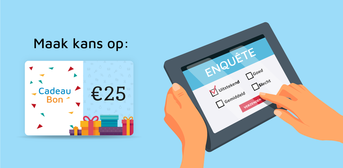 4 min tijd? Vul onze enquête in en maak kans op een cadeaubon geldig bij onze partners. #dtv 
bit.ly/kdntn-nqt