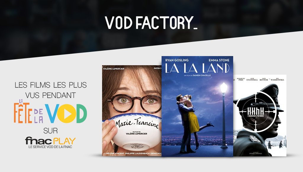 VODFactory's tweet photo. [#actus] Quels sont les films que vous avez préférés pendant la #FêtedelaVOD sur #FnacPLAY ? 🤩🥇 #VOD #cinéma https://t.co/0Z8dn7Mnra