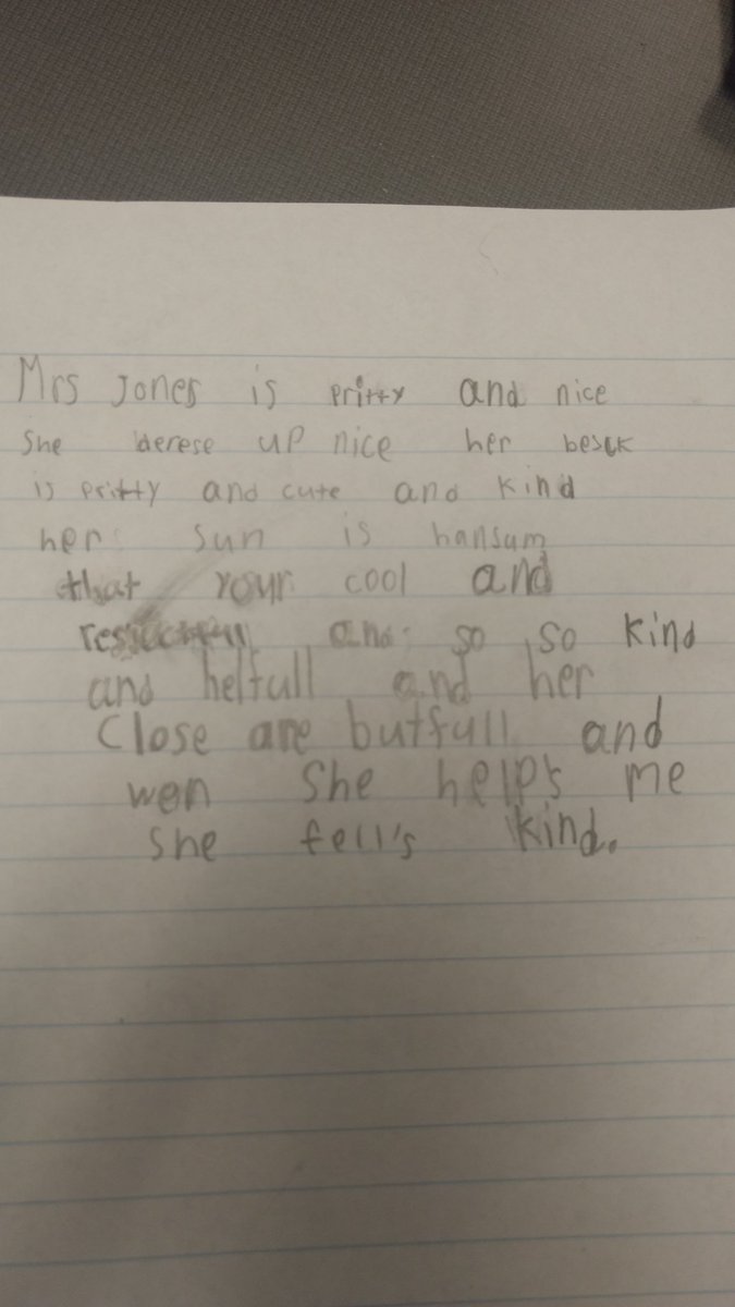 Jones2ndgrade's tweet photo. Wow! I am "kind and buttful!" Haha! Love these sweet notes. #flatteredteacher #lovemystudents #OGPride https://t.co/lisx0wOorg