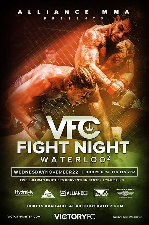 VictoryFighting's tweet photo. VFC is back on Wednesday, Nov. 22nd at Five Sullivan Brothers Convention Center for #VFCFightNight Waterloo 2! 🎟-> https://t.co/MSrrsiU7Sa https://t.co/S5d0jCUK9h