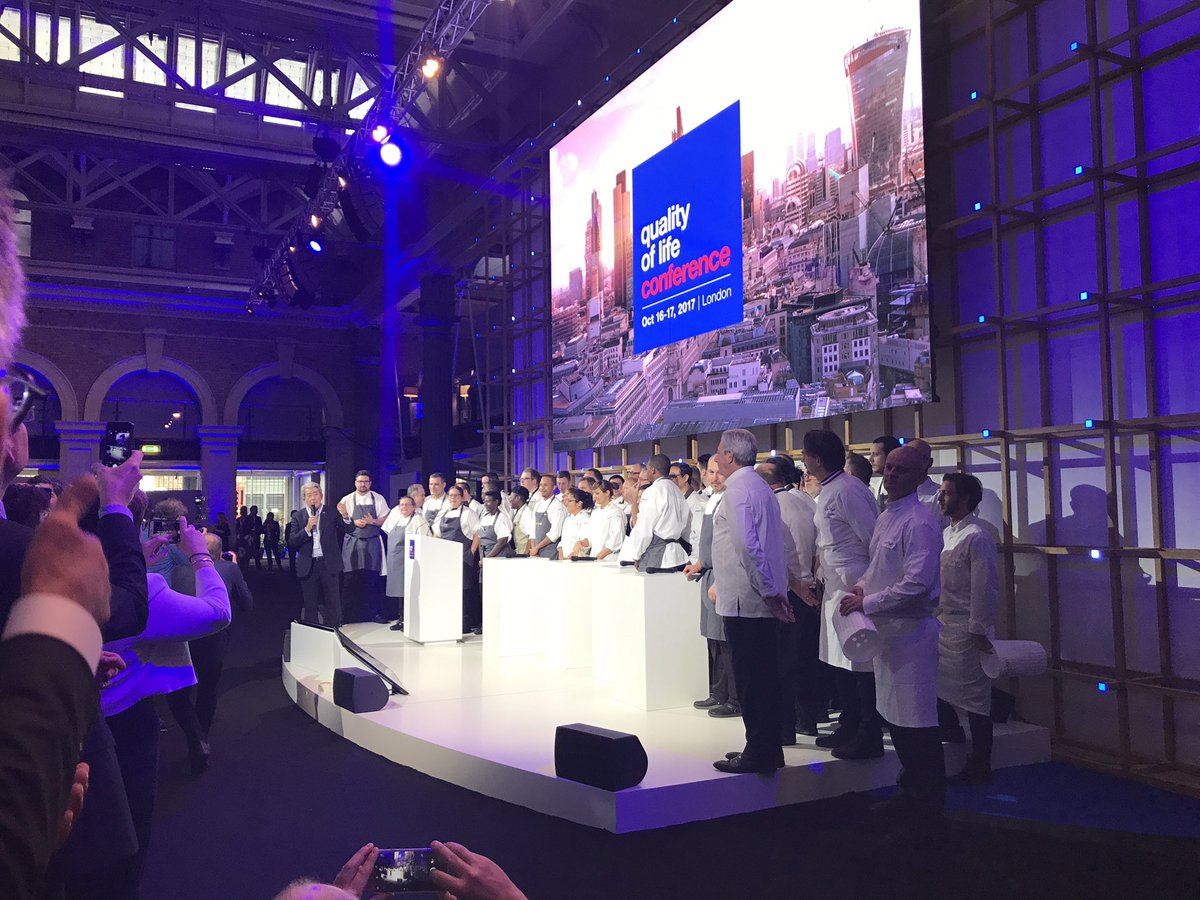 LeaMoukanas's tweet photo. Standing ovation for Sodexo's culinary team. Impressed by their cohesion and will to work together for better quality of life #QoLConference https://t.co/su8Ak8pLxl