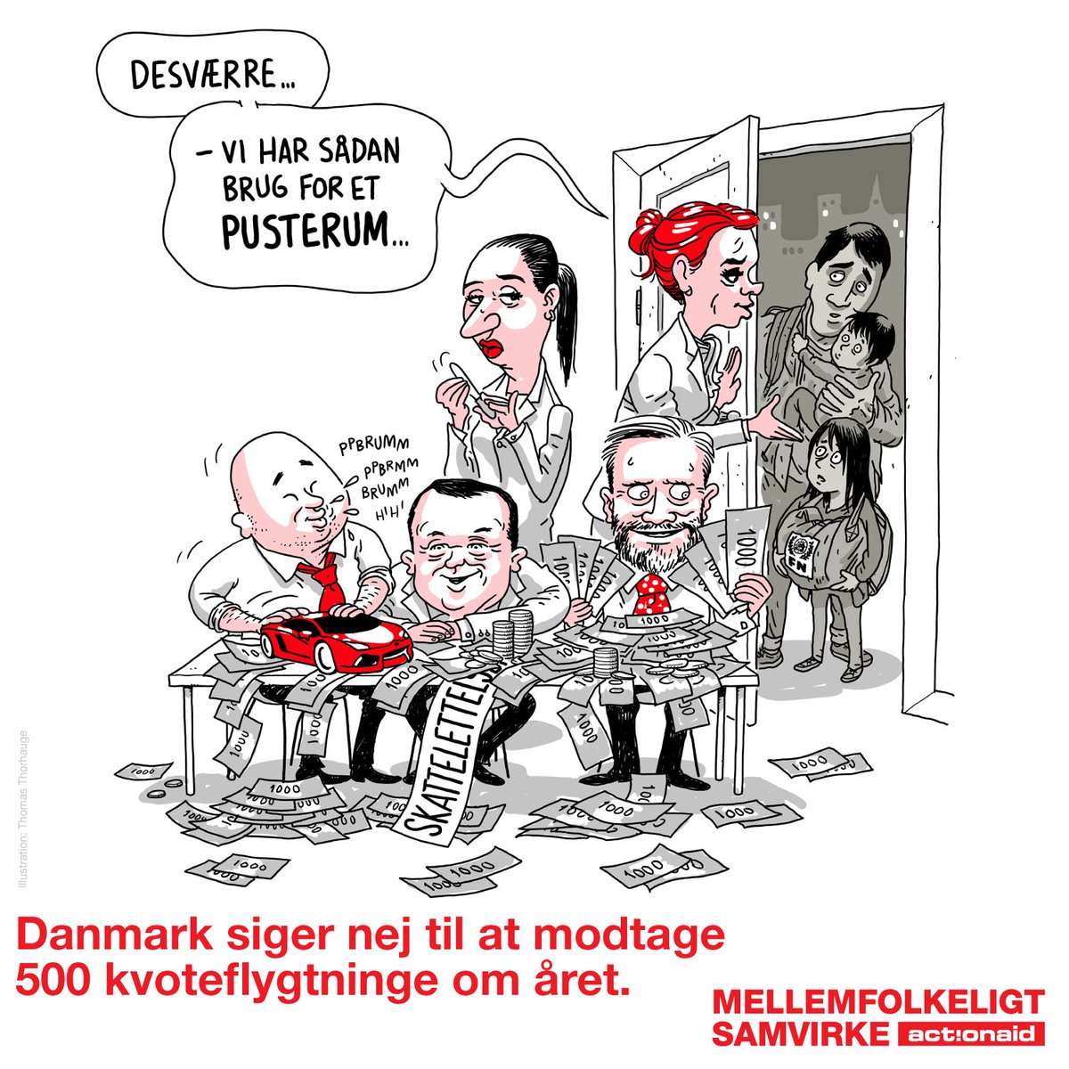ActionAidDK's tweet photo. Hej #dkpol. Har DK virkelig ikke overskud til at tage imod #kvoteflygtninge? Selvfølgelig har vi det: #Hjerterum, ikke #pusterum https://t.co/4fPAnfS0h1