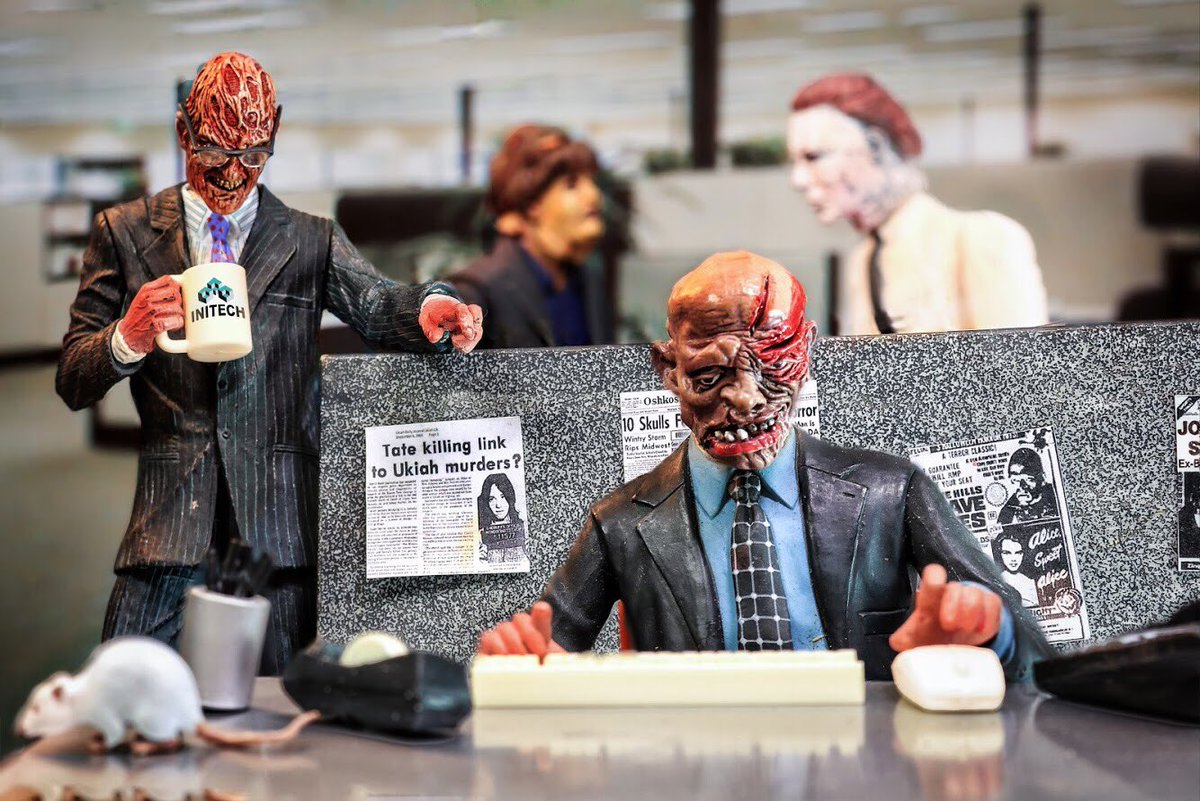 ata_podcast's tweet photo. #officespace #theoffice #toyhumor #funny #freddykruger #jasonvoorhees #horror #neca #necatoys #comedy #mezcotoyz #halloween #fridaythe13th https://t.co/iGPYc71zeL