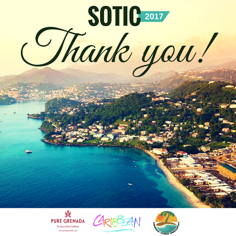 ctotourism's tweet photo. We take this opportunity to thank everyone who attended #SOTIC2017 in #PureGrenada! See you at #SOTIC2018 in The Bahamas! @VisitTheBahamas https://t.co/myEbgNwSjN