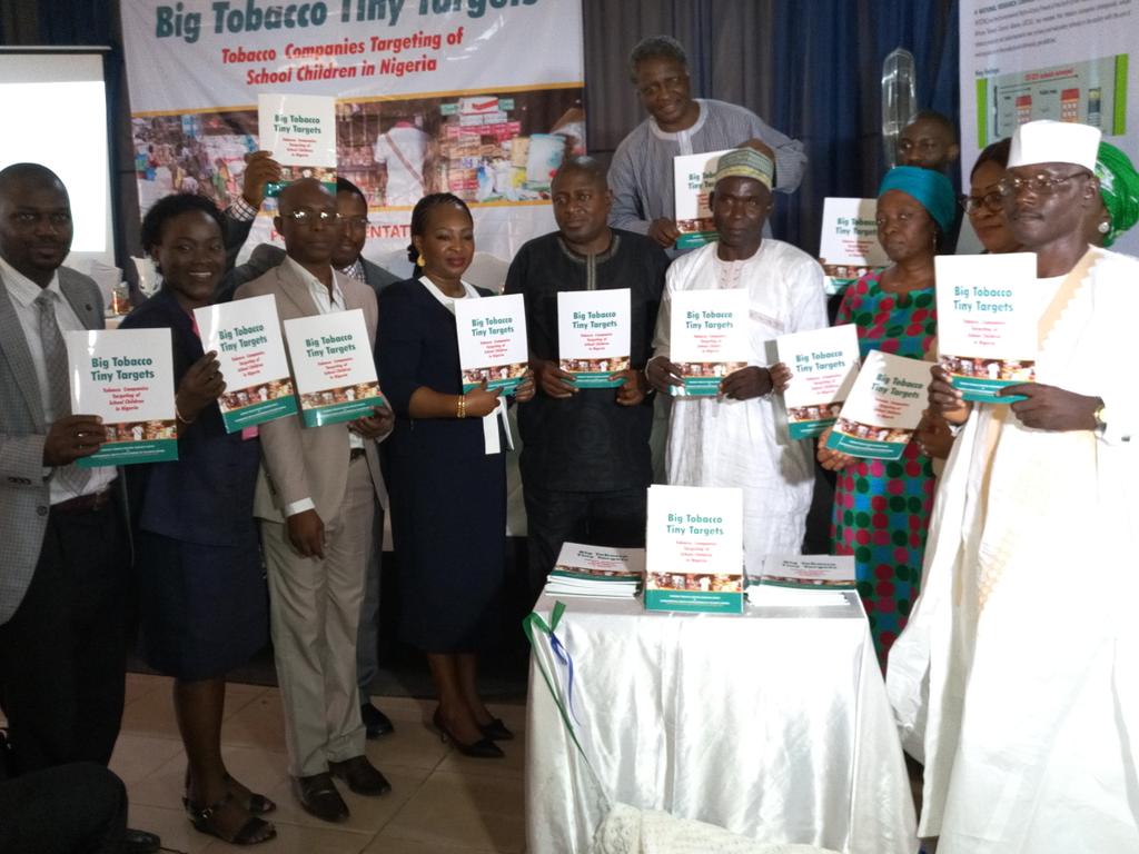 TobaccoCtrl's tweet photo. Public presentation of the Tiny Target report by different government officials present and Tobacco control advocates in Nigeria. https://t.co/G6dYhWTxEJ