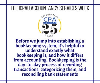 ICPAU1's tweet photo. In today’s #BusinessProTip, we look at how important it is to Develop a Bookkeeping System. #ICPAUat25 https://t.co/n4p4083C4j