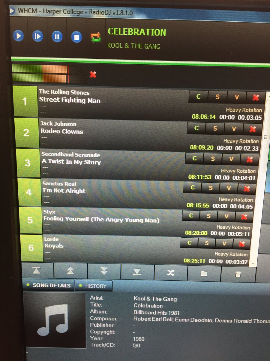 What an odd playlist.  College Radio, Not corporate radio.#harpercollege #radio #lorde