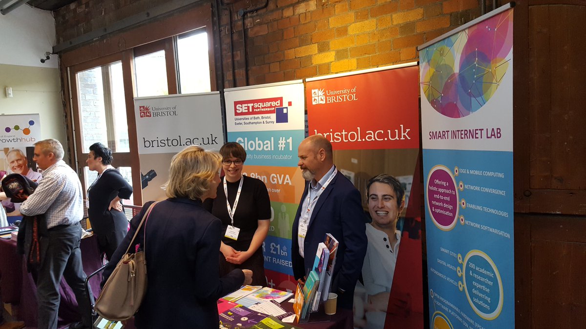 SETsquared_Br's tweet photo. Always good to see @setsquared being represented by our colleagues from Research and Enterprise Development! Thanks #VFBB17 for a great day! https://t.co/zpRv46bmzH