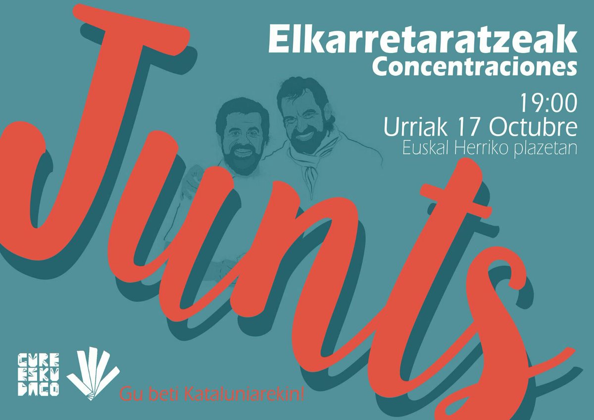 ArranoBergara's tweet photo. Laga katalunia ta bertako herritarrei bakian
Gu be zuekin
#Junts #LlibertatJordis 
Danok batera independentziara, #GureEskuDago https://t.co/mSFFtZ5iYD