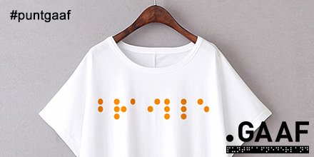 Hoe tof is deze. Welke verborgen boodschap zou jij op je t-shirt laten zetten? 
#braille #toegankelijkheid