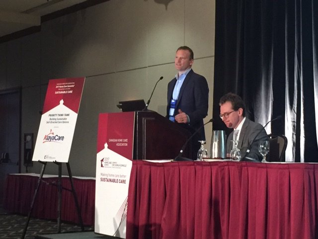 AlayaCare's tweet image. #AlayaCare Founder &amp;amp; CEO @adrianschauer sharing his experience supporting #homecare providers in self-directed models at the #CHCASummit