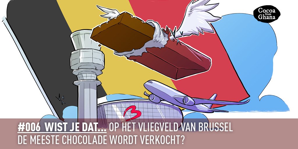 CocoaGhana_nl's tweet photo. Op #BrusselsAirport wachten ze niet op vliegtuigen ✈️ , maar kopen ze choco. Jaloers? https://t.co/ak7oETrSyt
#ChocoFact #ChocolateLover https://t.co/8McEqPj2Pl