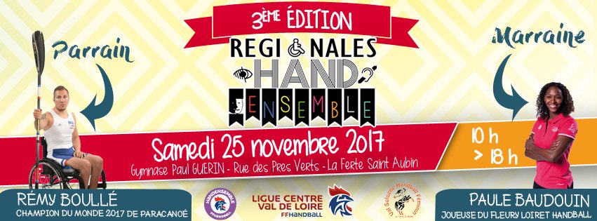 LigueCentreHand's tweet photo. 3è édition des Régionales #Handensemble de la Ligue Centre-Val de Loire à la Ferté-St-Aubin (45) le 25/11 ! #Handadapté #Handfauteuil https://t.co/j9lZ6WphGn