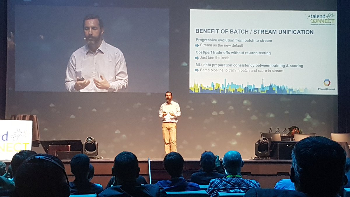 thestonewell's tweet photo. Batch is really unnatural. We need  to unlearn batch and instead stream in #RealTime says William Vambenepe, Google. #TalendConnect https://t.co/aKL57KvjKj