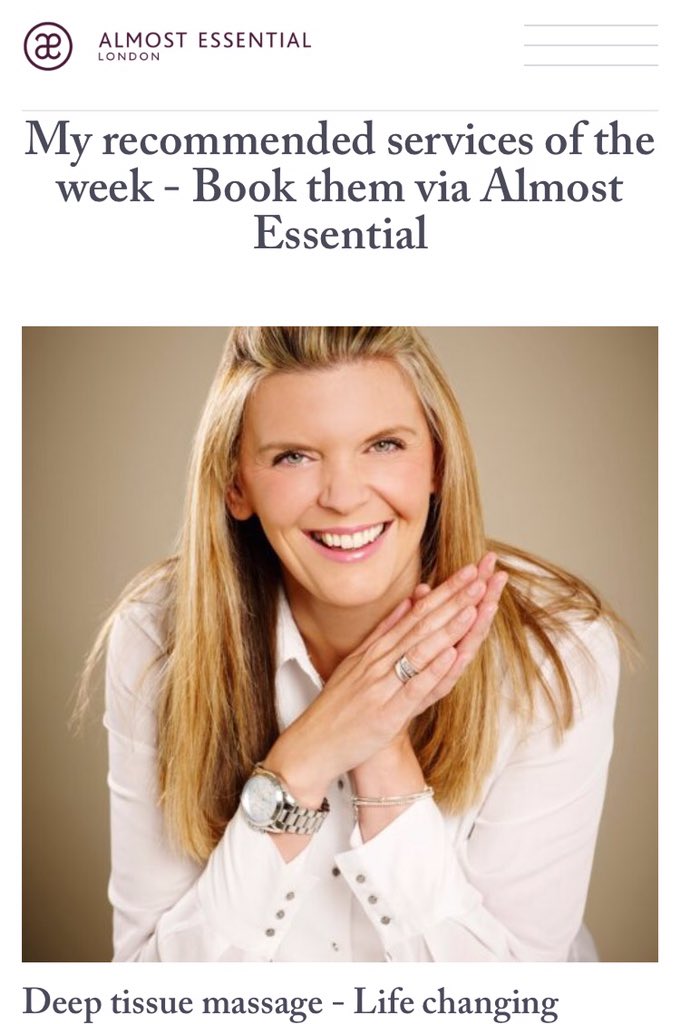 SarahDewey28's tweet photo. Thank you @almostessential for recommending me in your 'services of the week' #MassageTherapy #massageathome #specialoffer https://t.co/90P4kDAYtq