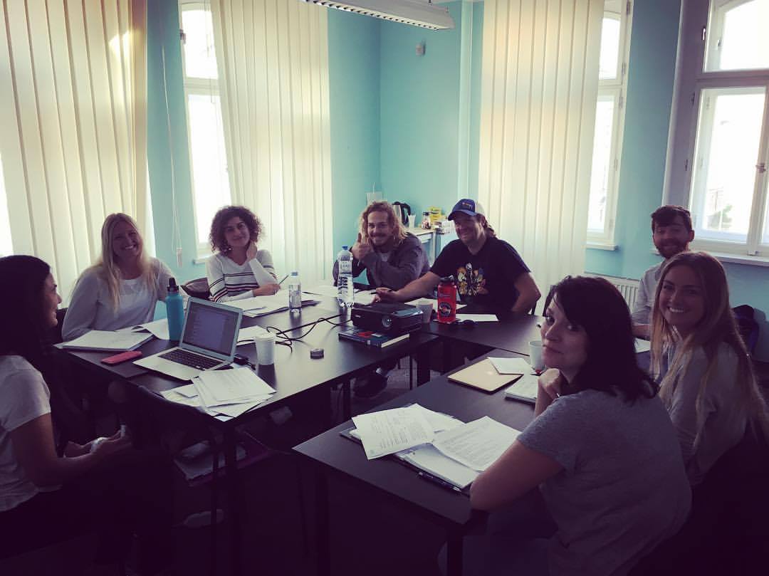 HelloTEFL's tweet photo. Day 2 of our new students for the October group learning about lesson planning #tefl #helloacademies #prague #czechrepublic #teachenglish https://t.co/S38JflLci0