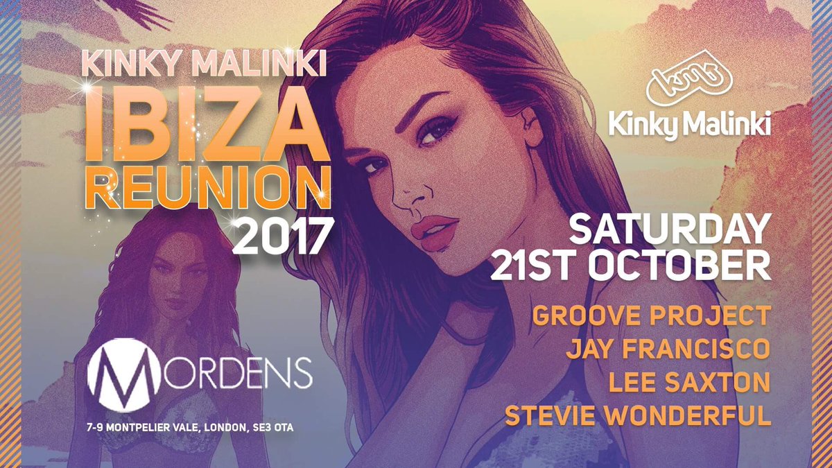 Not long now till @kinky_malinki comes to <a href="/mordensbar/">Mordens Blackheath</a> for the #IbizaReunion @ben_shenel #legendaryparty #funkyhouse