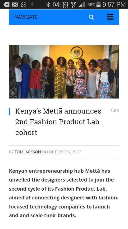 ACTinAfrica's tweet photo. #ACT2017 alumni Chenesai in Kenya @ the fashion #mettaLab. @designthinkbot @fcmarketzim #DesignThinking
https://t.co/YDEcpwXSkK https://t.co/Hg6EokdyLL