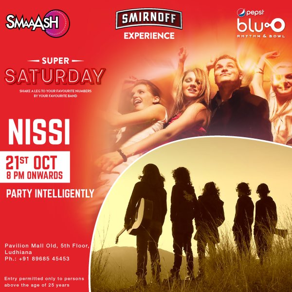 PVRbluO_'s tweet photo. #SmirnoffSaturday returns to take over #Ludhiana as NISSI band plays some soul-stirring fusion &amp; Sufi music. Be a part of this epic weekend. https://t.co/QWlYn1KAi7