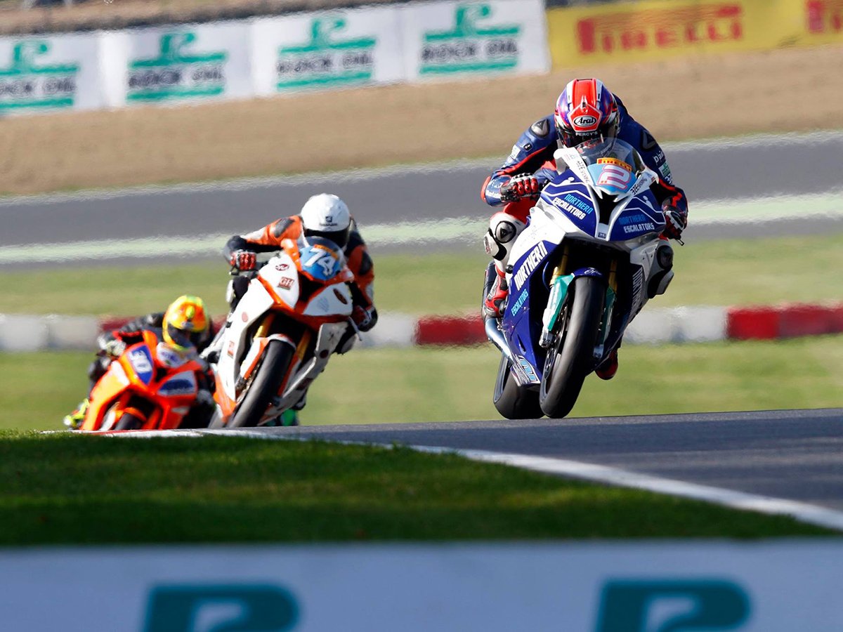 alphaRacing's tweet photo. Impressions from Brands Hatch, @OfficialBSB STK 1000 class. BMW riders relying on our aR Performance Parts. #alphaRacing #CompetenceinRacing https://t.co/jmFv9TXA9h