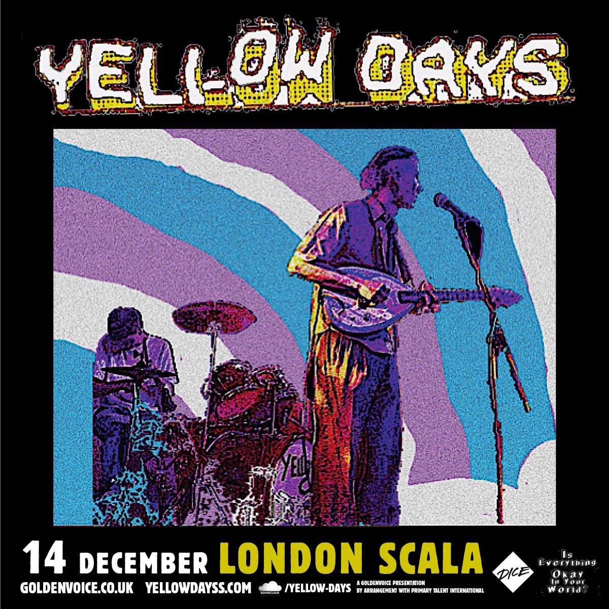 yo Yo got a big old headline London show at the Scala. General sale will be available on Wednesday at 9 am xx dice.fm/event/yellow-d…