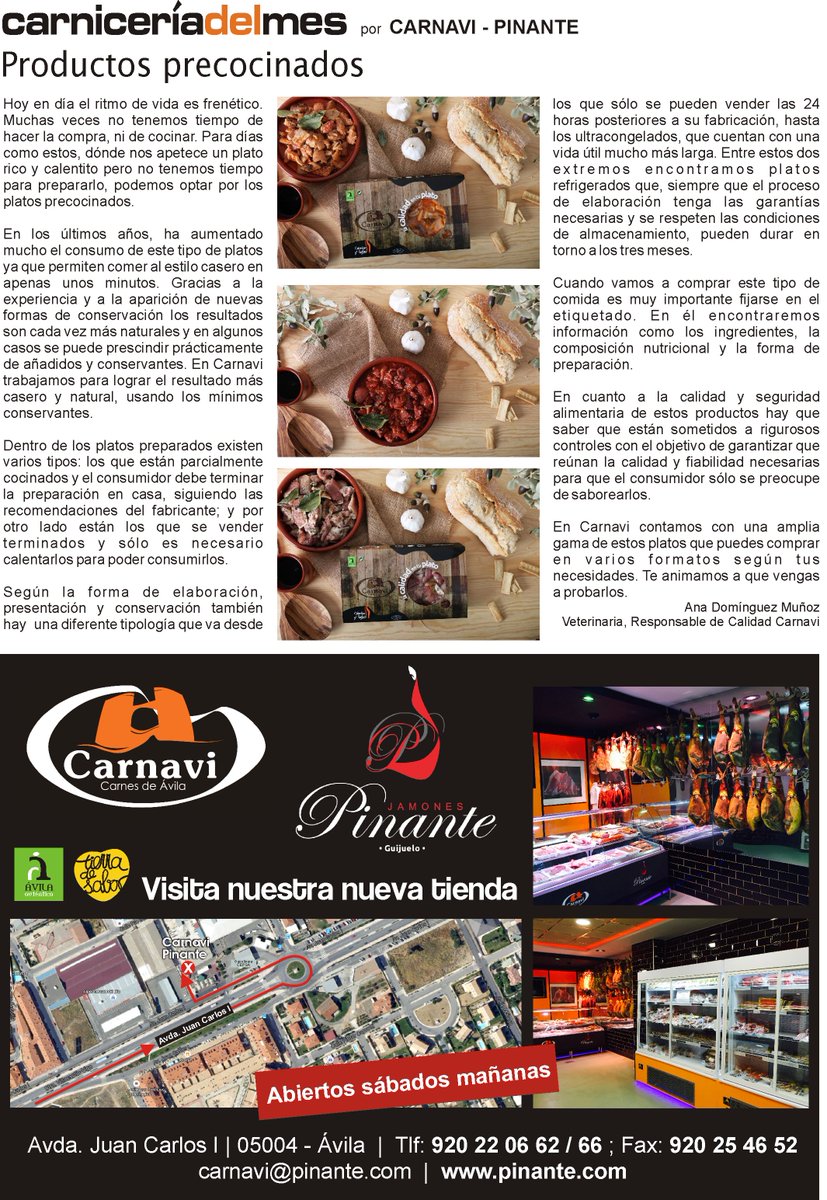 revistamesames's tweet photo. @carnavisl - Jamones y Embutidos @JPinante  #carnesdeavila #jamones #embutidos #carniceriadelmes #productosprecocinados https://t.co/5wuYxnGUJB