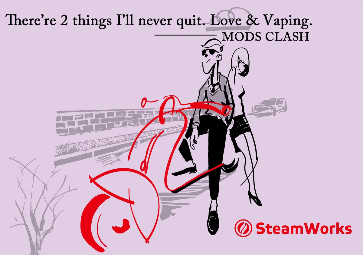 SteamWorksJuice's tweet photo. Vape on &amp; don't be a quitter!  #SteamWorks #Ejucie #Eliquid https://t.co/0YO09vXQc4
